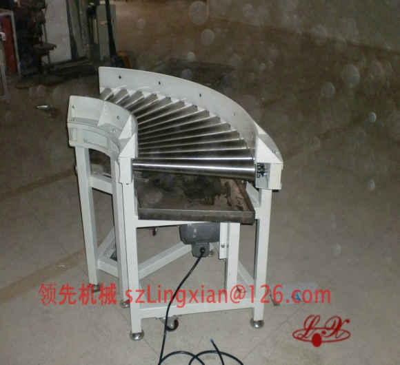 90度单层不锈钢滚筒转弯机