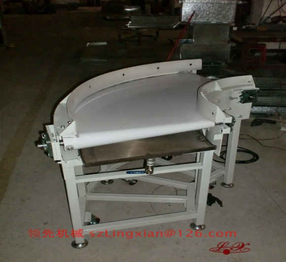 90度白色PU皮带转弯机